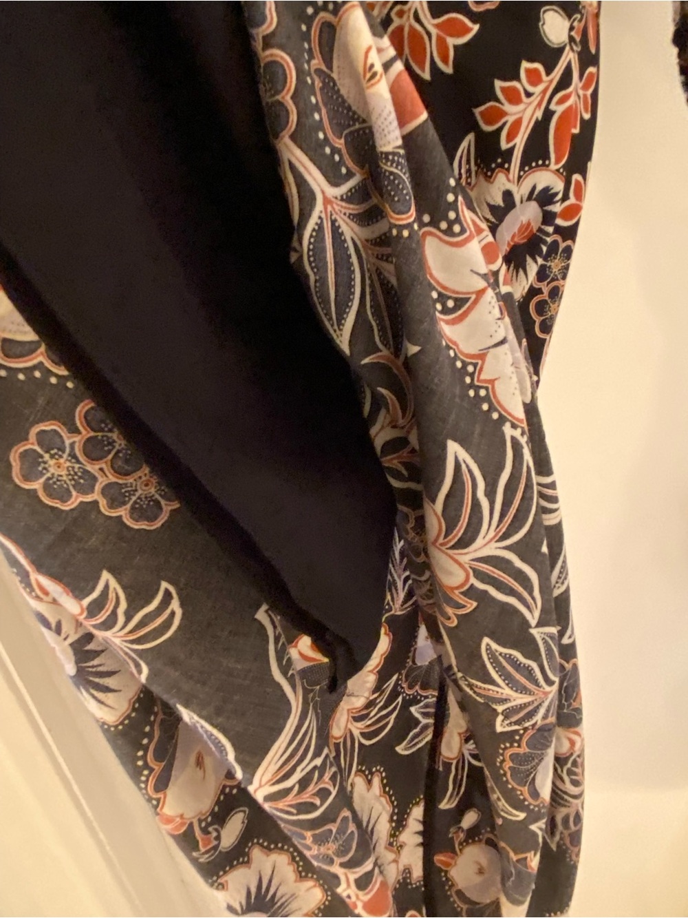 Who What Wear Black Floral Maxi Dress with Cream and Rust Accents - Picture 10 of 14